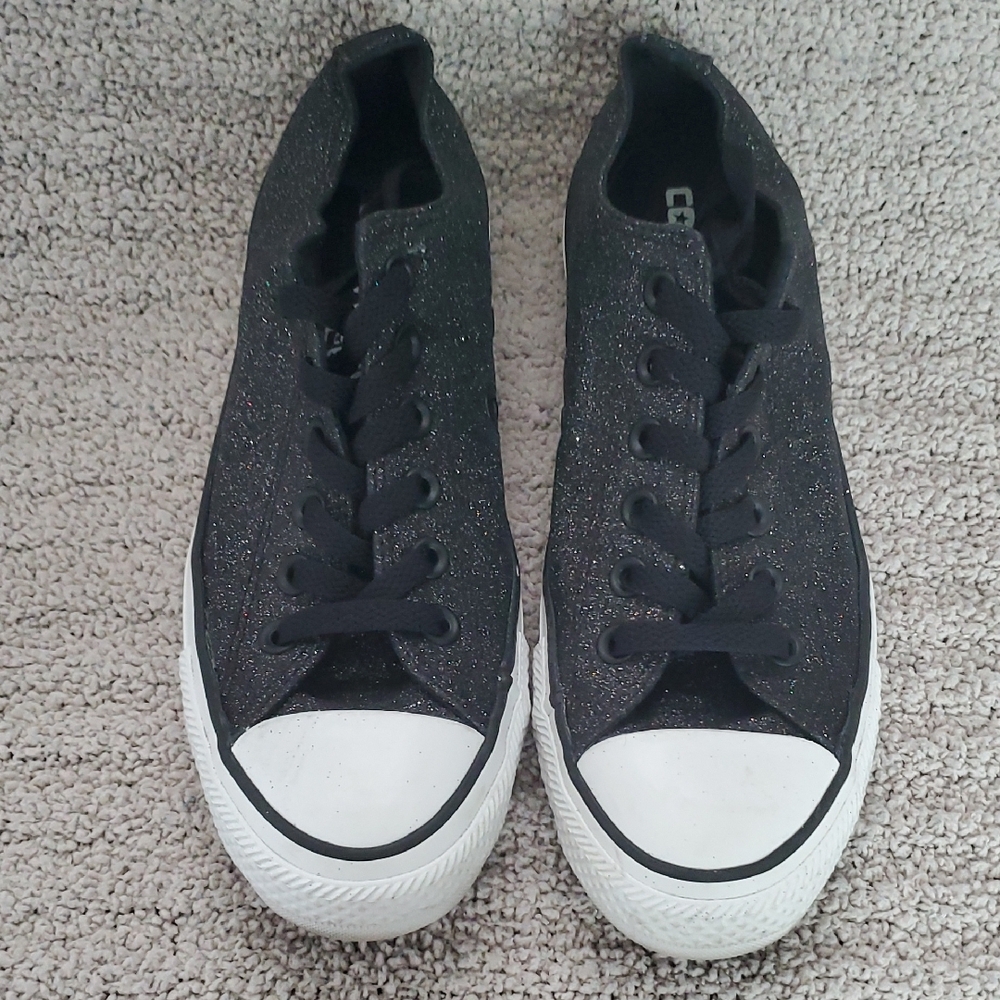 Converse Black Glitter Sneakers - 7 (Women's)
